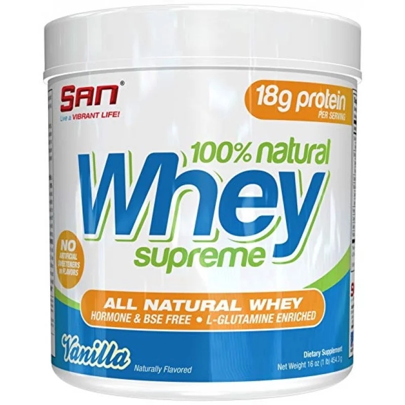 SAN 100% Natural Whey Supreme 454 grams
