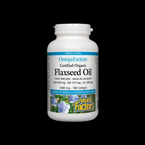 Natural Factors Certified Organic Flaxseed Oil 1000 mg