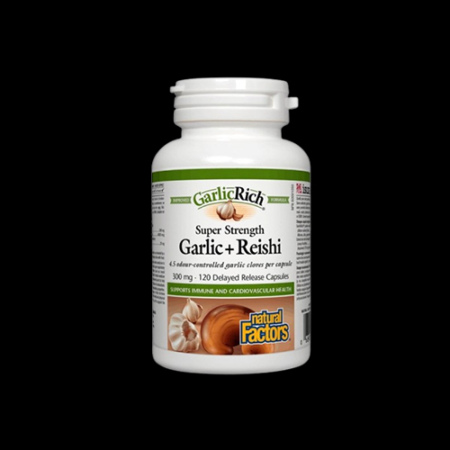 Natural Factors GarlicRich® Super Strength | Garlic Plus Reishi