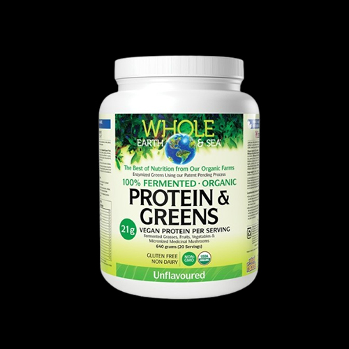 Natural Factors Whole Earth & Sea | 100% Fermented Organic Protein and Greens, Unflavored