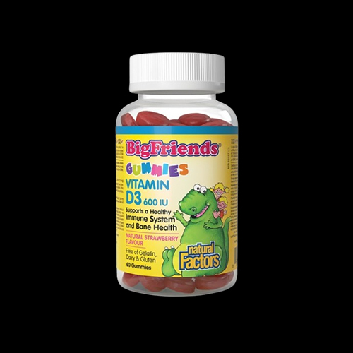 Natural Factors BigFriends Vitamin D3 for Kids 600 IU