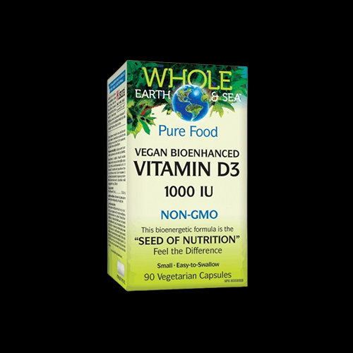 Natural Factors Whole Earth & Sea® Vitamin D3 1000 IU | Vegan Bioenhanced
