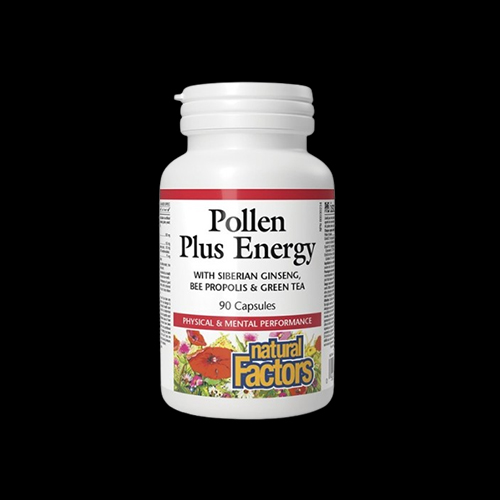 Natural Factors Pollen Plus Energy | With Siberian Ginseng, Bee Propolis and Green Tea