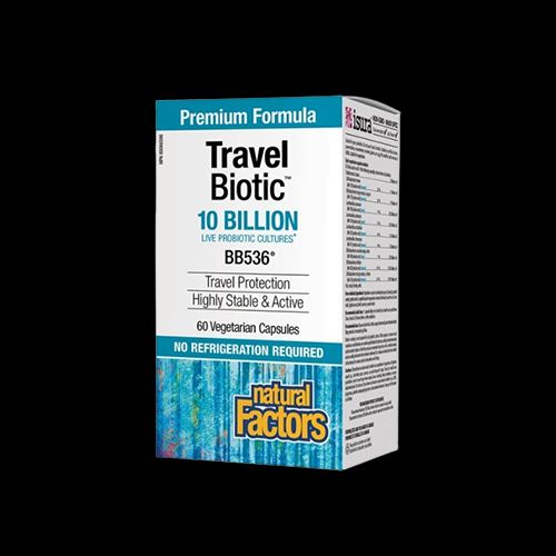 Natural Factors Travel Biotic 10 Billion Live Probiotic Cultures