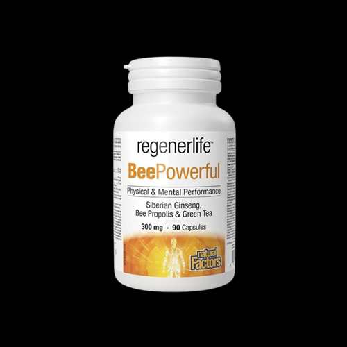 Natural Factors RegenerLife BeePowerful - Siberian Ginseng - Bee Propolis & Green Tea