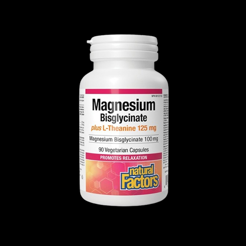Natural Factors Magnesium Bisglycinate 100mg with L-Theanine 125mg