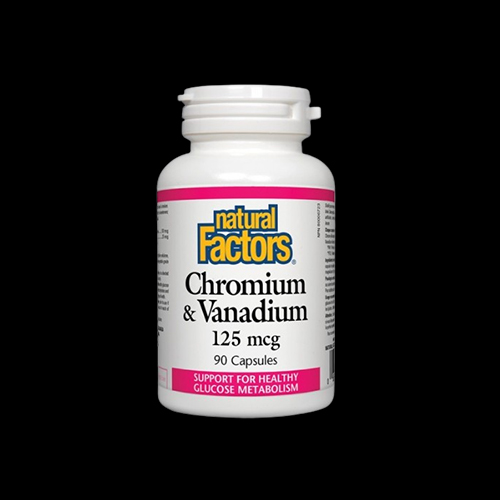 Natural Factors Chromium and Vanadium 125 mcg