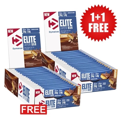Dymatize Nutrition 1+1 FREE Elite Layer Bar Box / 18x60 g