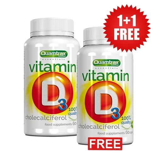 Quamtrax 1+1 FREE QUAMTRAX Vitamin D3 / 60 Caps