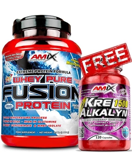 Amix Nutrition 1+1 FREE Whey Pure Fusion 1000 g + Kre-Alkalyn 120 caps