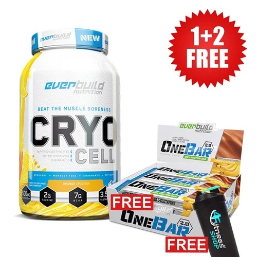 Everbuild 1+2 FREE Cryo Cell 90 doses + One Bar 2.0 / Box 12x85 gr + Shaker