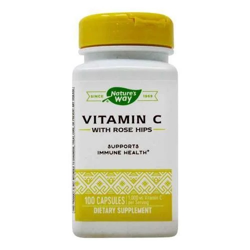 Natures Way Vitamin C with Rose Hips/Vitamin C 500 mg & Rosehip x 100 capsules