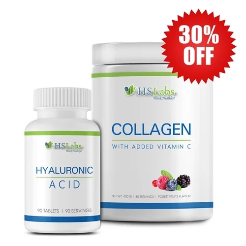 HS Labs 30% OFF Collagen with Vitamin C 400g + Hyaluronic Acid 70 mg / 90 tabs