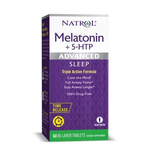 Natrol Advanced Sleep Melatonin + 5-HTP / 60 tablets