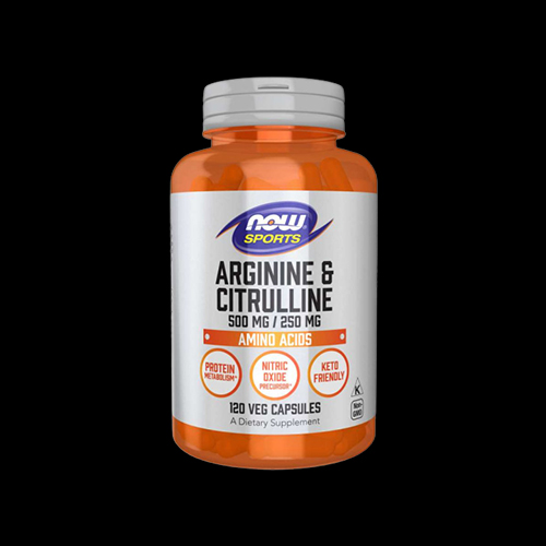 NOW Arginine 500 mg and citrulline 250 mg