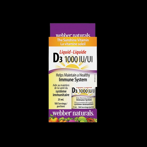 Webber Naturals Vitamin D3 Liquid 1000 IU x25 ml