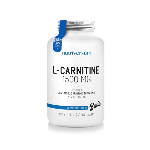 Nutriversum L-Carnitine tartrate 1500 mg - 60 tabs / 60 servs