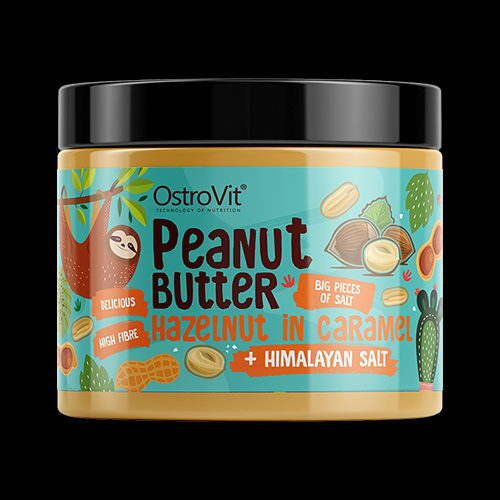 OstroVit Peanut Butter with Hazelnut in Caramel + Himalayan Salt | Crunchy