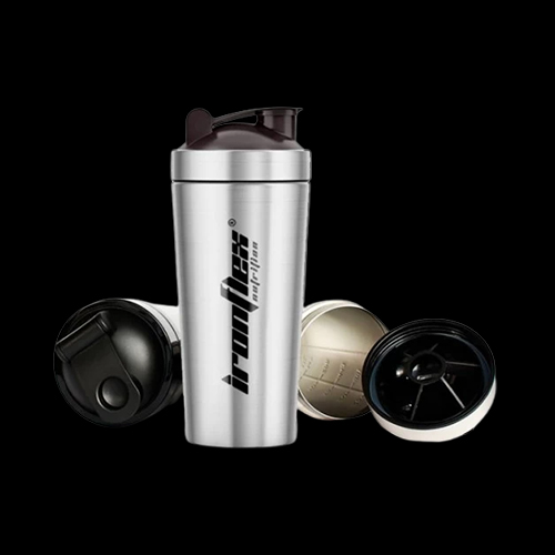 IronFlex Nutrition Steel Shaker Silver