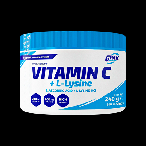 6PAK Nutrition Vitamin C + L-Lysine Powder
