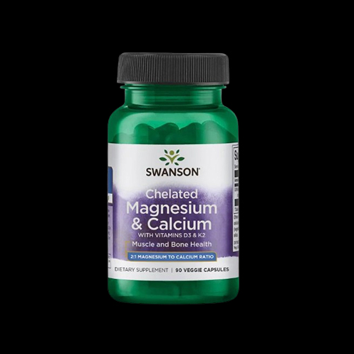 Swanson Albion Chelated Magnesium and Calcium TRAACS® with Vitamin D3 & K2