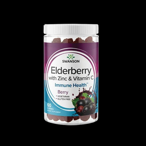 Swanson Elderberry Gummies with Zinc & Vitamin C - Berry