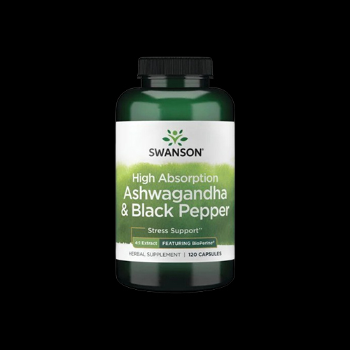 Swanson High Absorption Ashwagandha Black Pepper - Featuring BioPerine
