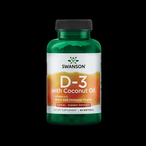Swanson Vitamin D3 with Coconut Oil - Highest Potency