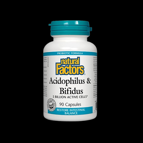 Natural Factors Acidophilus & Bifidus 5 Billion Active Cells Acidophilus bifidus, 5 billion active probiotics