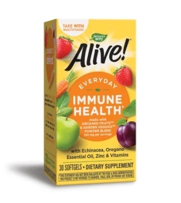 Natures Way Alive! / Alive! Immune Health x 30 softgel capsules