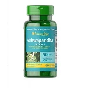 Puritan\s Pride Ashwagandha Extract 500 mg / 60 capsules.
