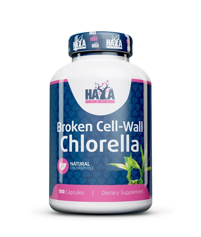 Haya Labs Broken Cell Wall Chlorella 500 mg / 100 capsules