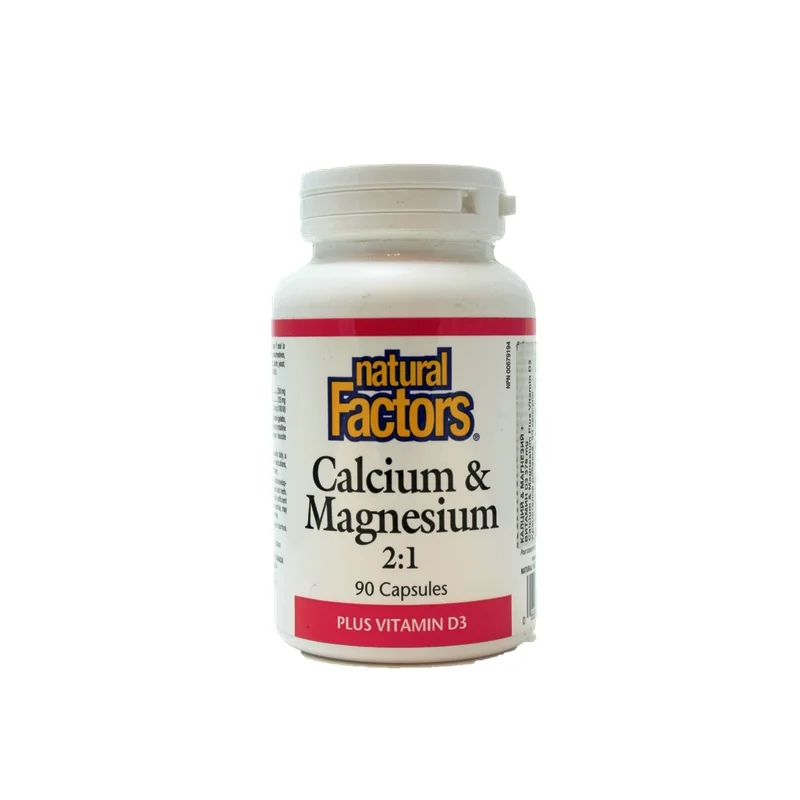 Natural Factors Calcium & Magnesium + Vitamin D3 376 mg / 90 capsules