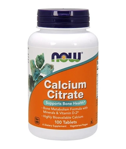 NOW Calcium Citrate with Minerals & Vitamin D-2 / 100 tabs