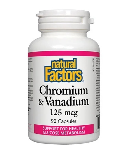 Natural Factors Chromium & Vanadium 125 mg / 90 capsules