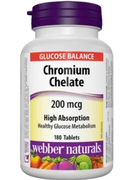 Webber Naturals Chromium Chelate Chromium Chelate) 200 µg