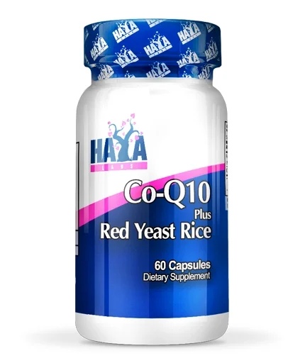 Haya Labs Co-Q10 60 mg & Red Yeast Rice 500 mg / 60 capsules