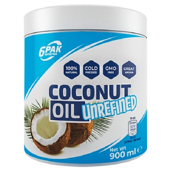 6 Pak Nutrition Coconut Oil Unrefined 900 ml