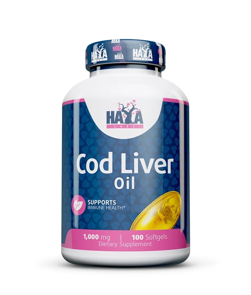 Haya Labs Cod Liver Oil 1000 mg / 100 gel capsules