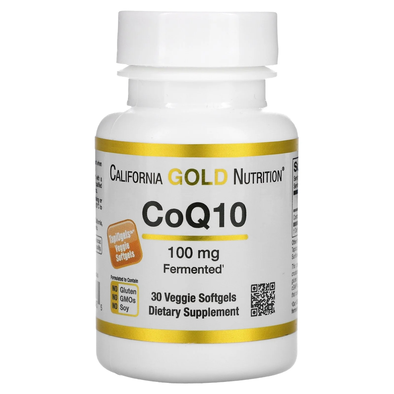 California Gold Nutrition CoQ10 100 mg / 30 Veggie Softgels