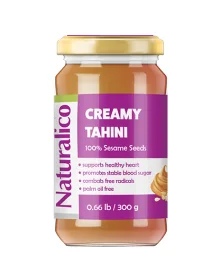 Naturalico Creamy Tahini 100% Whole Sesame 300 g Natural Sesame Tahini
