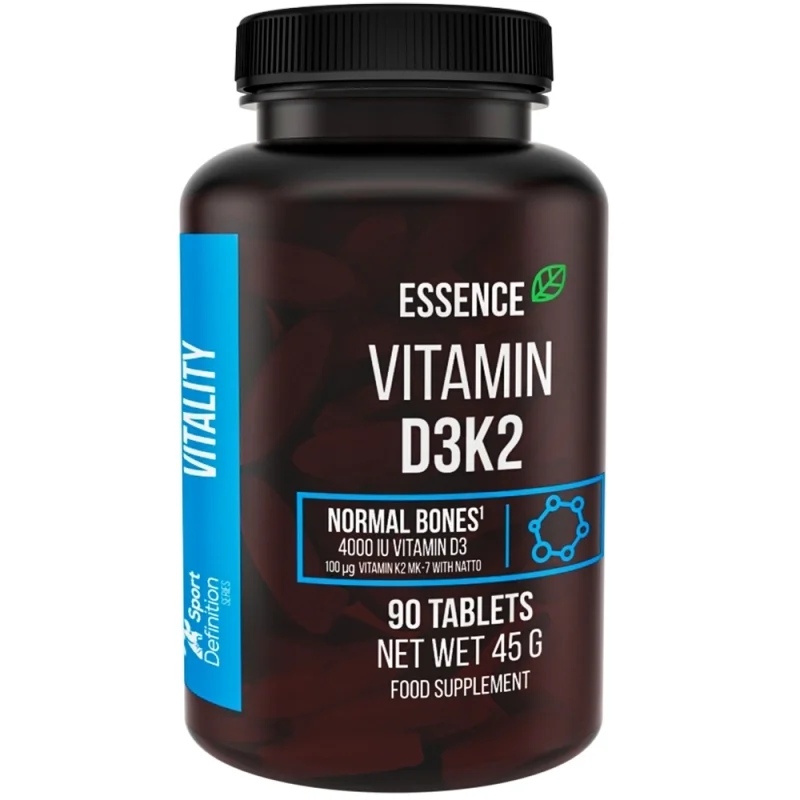 Essence Nutrition Vitamin D3 4000 IU +K2 100 mcg 90 tablets