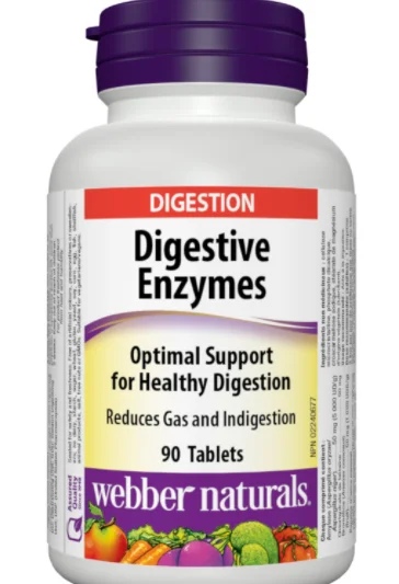 Webber Naturals DIGESTIVE ENZYMES 182MG 90S TABS