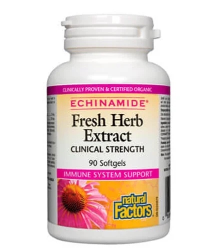Natural Factors ECHINAMIDE® Fresh Herb Extract / 90 gel capsules