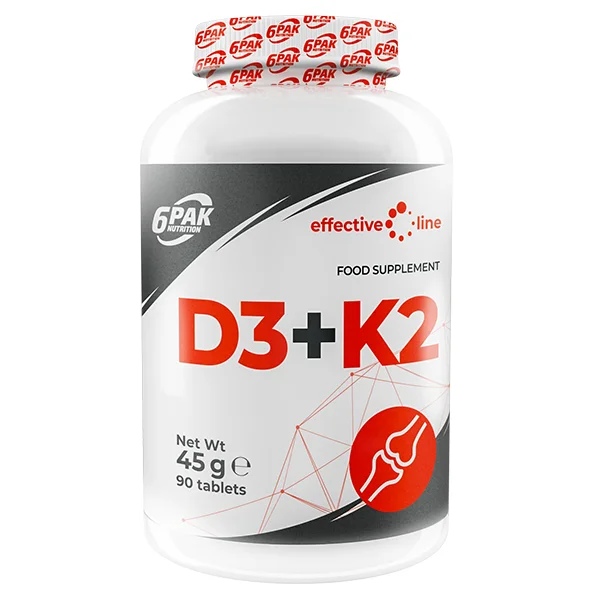 6 Pak Nutrition Effective Line D3+K2 90 tablets