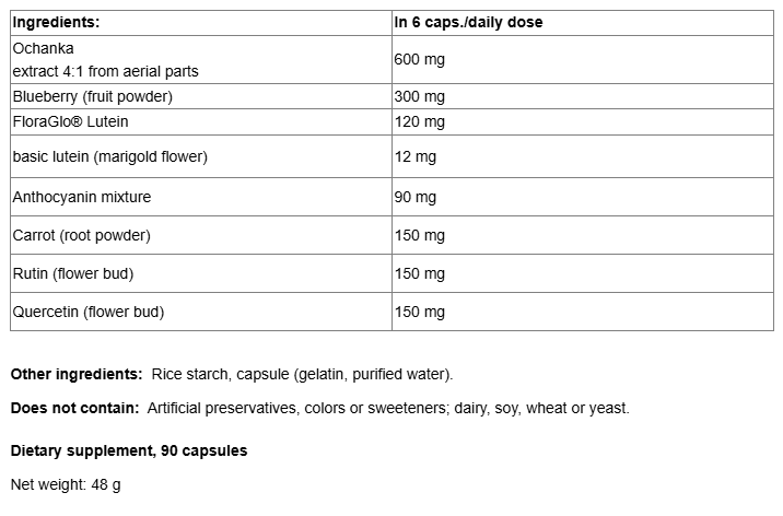 Natural Factors Eye Factors Formula-factsheets