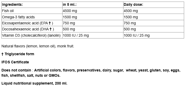 Natural Factors SeaRich Omega-3 4500 mg | With Vitamin D3 1000 IU-factsheets