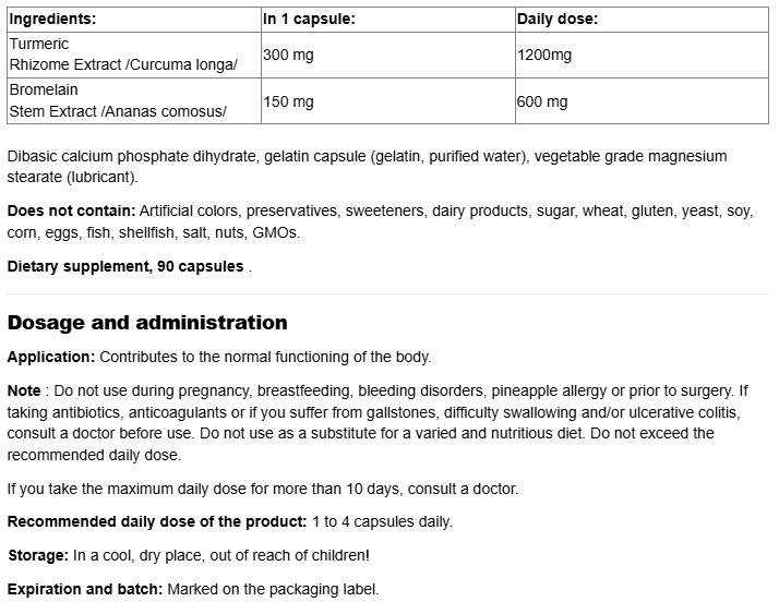 Natural Factors Turmeric & Bromelain-factsheets