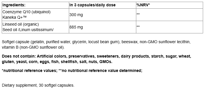 Natural Factors Ubiquinol Active CoQ10 100 mg-factsheets