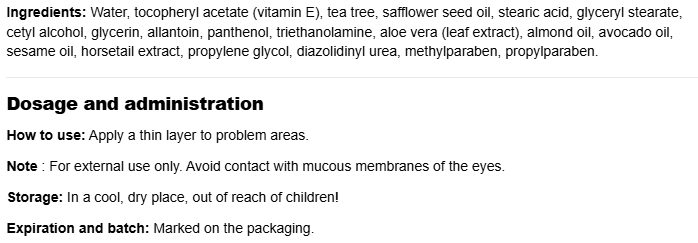 Natural Factors Restorativ | Tea Tree Oil & Vitamin E-factsheets